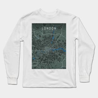 LONDON UK MAP Long Sleeve T-Shirt